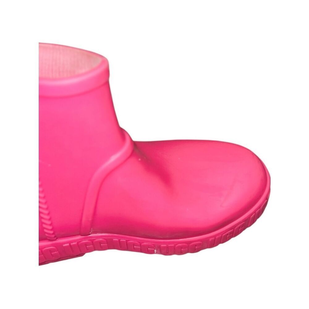 UGG Kids Pink Rain Boots Fleece Lined Size 13 Waterproof School Shoes - Picture 7 of 12